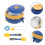 baby bowls set 4pcs with suction lid spoon fork chopsticks sky-blue 11