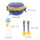 baby bowls set 4pcs with suction lid spoon fork chopsticks sky-blue 2