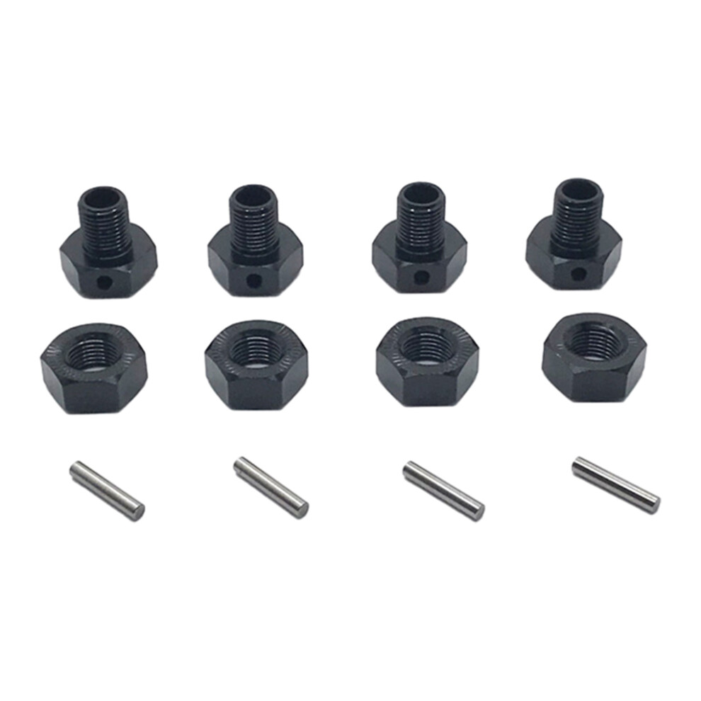 (Black) 8pieces Aluminum Alloy 1/10 Wheel Hex Mount For JLB J3 RC Car Part RC-image-OPC-PKRJMZQ-NEW