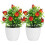 2Stk Künstlicher Obstbaum, Topfobstbaum, Bonsai-Obstbaum, Deko 1