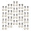 150Ensembles Rivets DIY Immitation Plomb Alliage Durable 1