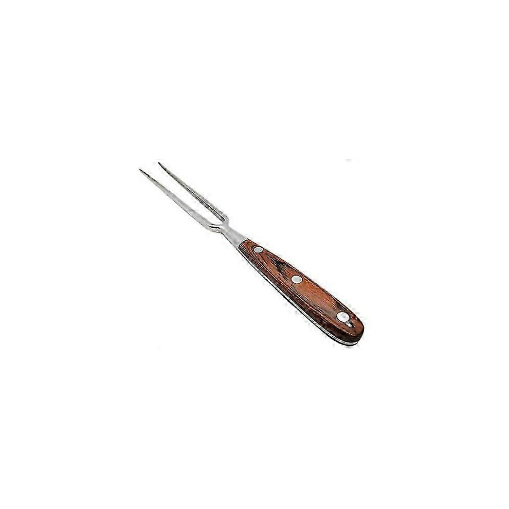 Portable Stainless Steel Barbecue Fork with Wooden Handle, Food Fork, Meat Fork, Barbecue Fork with Wooden Handle