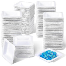 200pcs 7ml Small Disposable Plastic Weighing Trays for Scales, Mini Square Plastic Weighing Trays