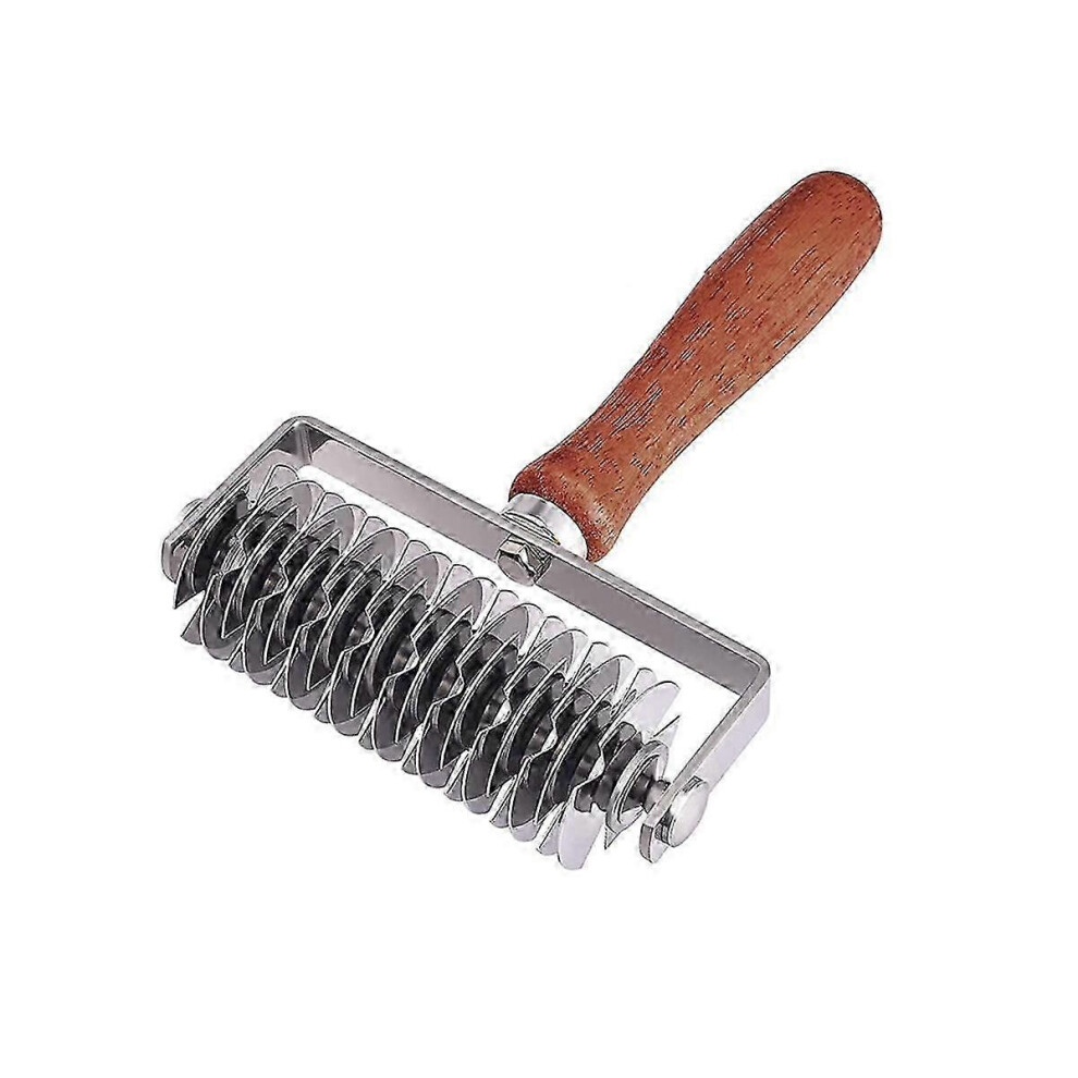 Stainless Steel Lattice Dough Cutter Rolling Pin Baking Tool for Cookies Pies Pizza Bread-image-OPC-PKRK5WV-NEW