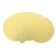 100Pcs Gold Paper Cake Pads Eco-Friendly Cake Serving Trays for Baking