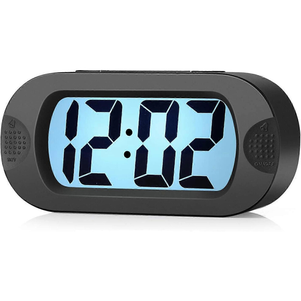 Kikidex (As Show, One Size) Kids Alarm Clock - Large Digital Lcd Travel Alarm Clocks With Snooze And Night Light - Ascending Sound And Handheld Size - Best Gi