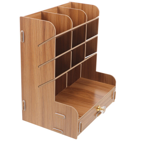 Holz Desktop Aufbewahrungsbox Stiftehalter Home Organizer
