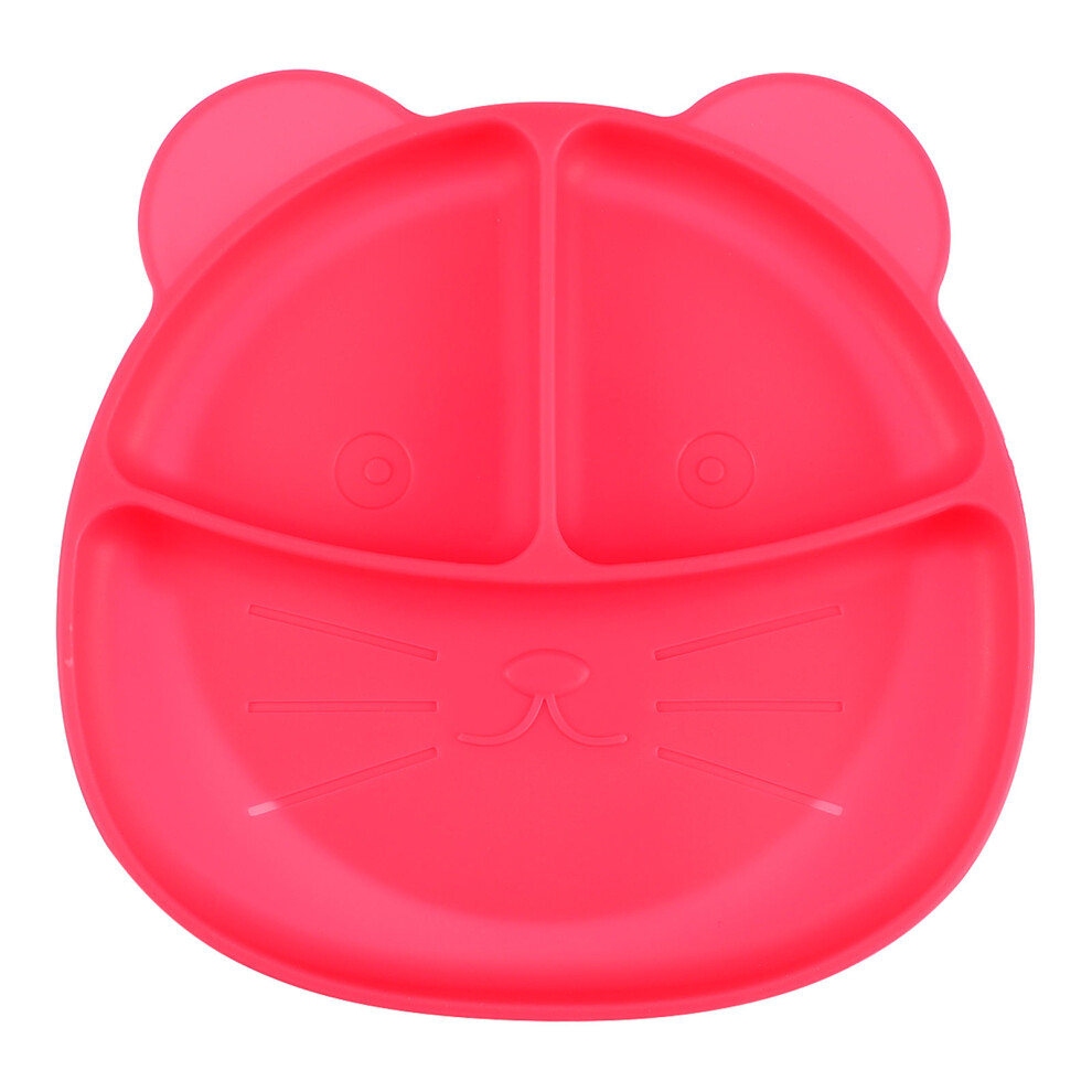 Silicone Plate For Kids With Suction Base Non-Skid Divided Design Artibetter