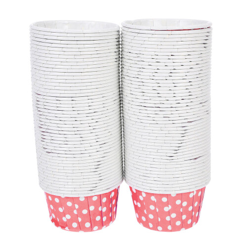 100Pièces Papier De Cuisson Rose Pour Mini Cupcakes Et Muffins