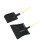 2St Compacte Zwarte Carbon Schep Hout Handgreep 1