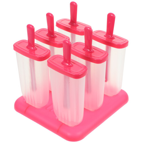 Reusable Rosy Ice Cream Maker Ice Lolly Molds with Base
