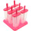Reusable Rosy Ice Cream Maker Ice Lolly Molds with Base 9