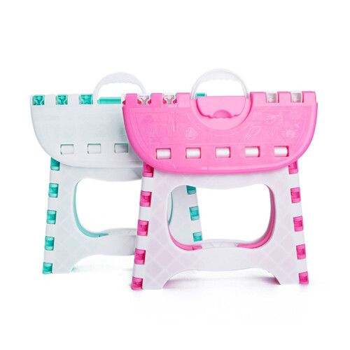 plastic folding step stool for kids home bathroom garden kitchen pink 1