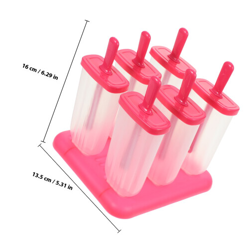Reusable Rosy Ice Cream Maker Ice Lolly Molds with Base 1