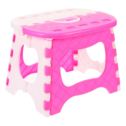 plastic folding step stool for kids home bathroom garden kitchen pink
