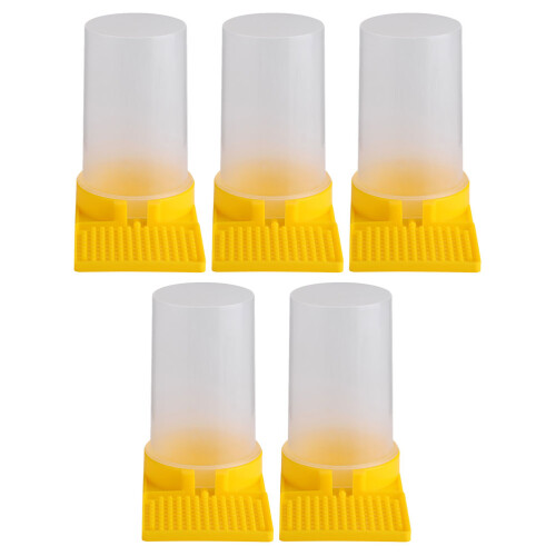 5pcs bee feeder beehive entrance water cups reusable beekeeping tool