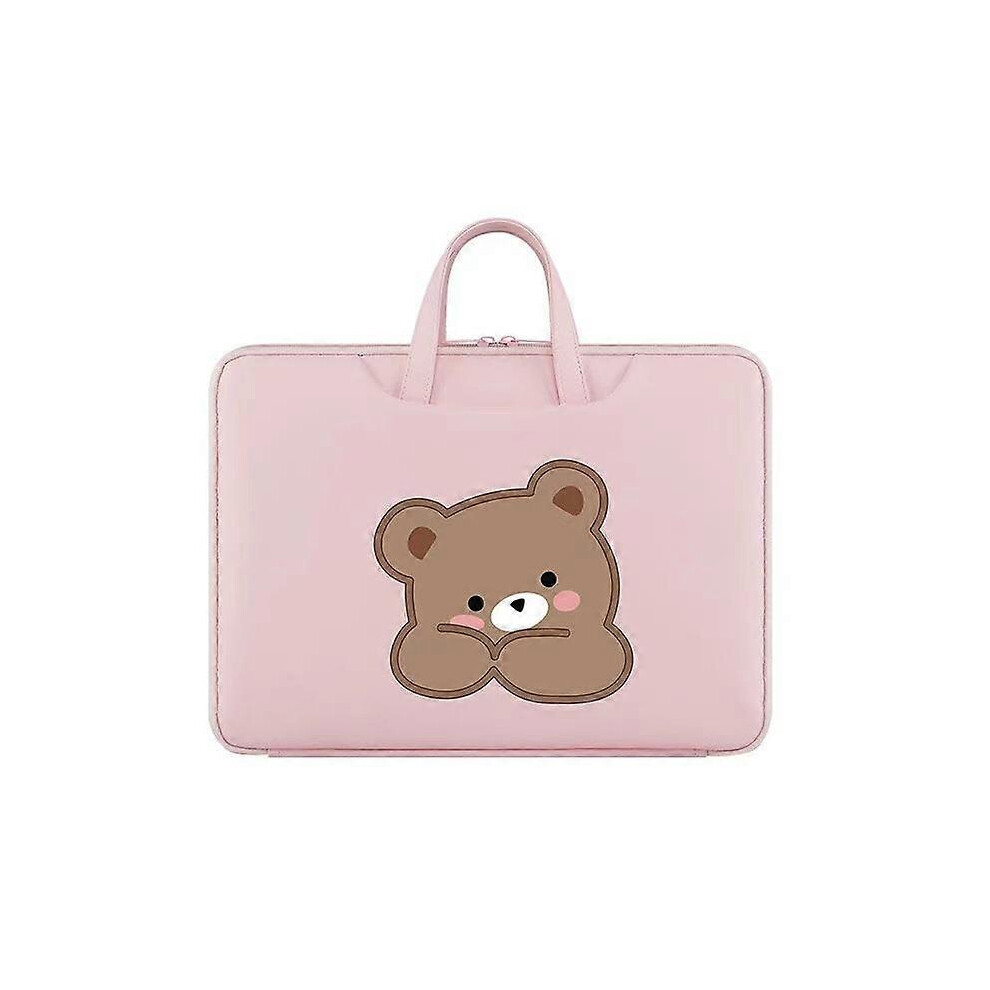 Kikidex (As Show, One Size) Apple Laptop Bag Handbag, Fashionable Durable Waterproof Fabric, 15.6 Inch, Pink