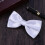 men's polyester silk solid bow tie for wedding groom party pure white 6