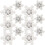 30pcs snowflake shaped push pins for christmas decorations and drawing 7