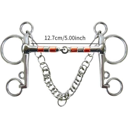 Horse Bit Snaffle Full Cheek Stainless Steel 127 Mm H Shape Rustproof Training Bit 1