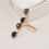 einfache legierungsringe mit harz-design, -ring, 2-teilig (gold) 10