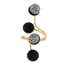 einfache legierungsringe mit harz-design, -ring, 2-teilig (gold)