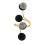 einfache legierungsringe mit harz-design, -ring, 2-teilig (gold) 1