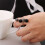 einfache legierungsringe mit harz-design, -ring, 2-teilig (gold) 11