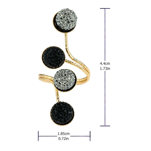 einfache legierungsringe mit harz-design, -ring, 2-teilig (gold) 1
