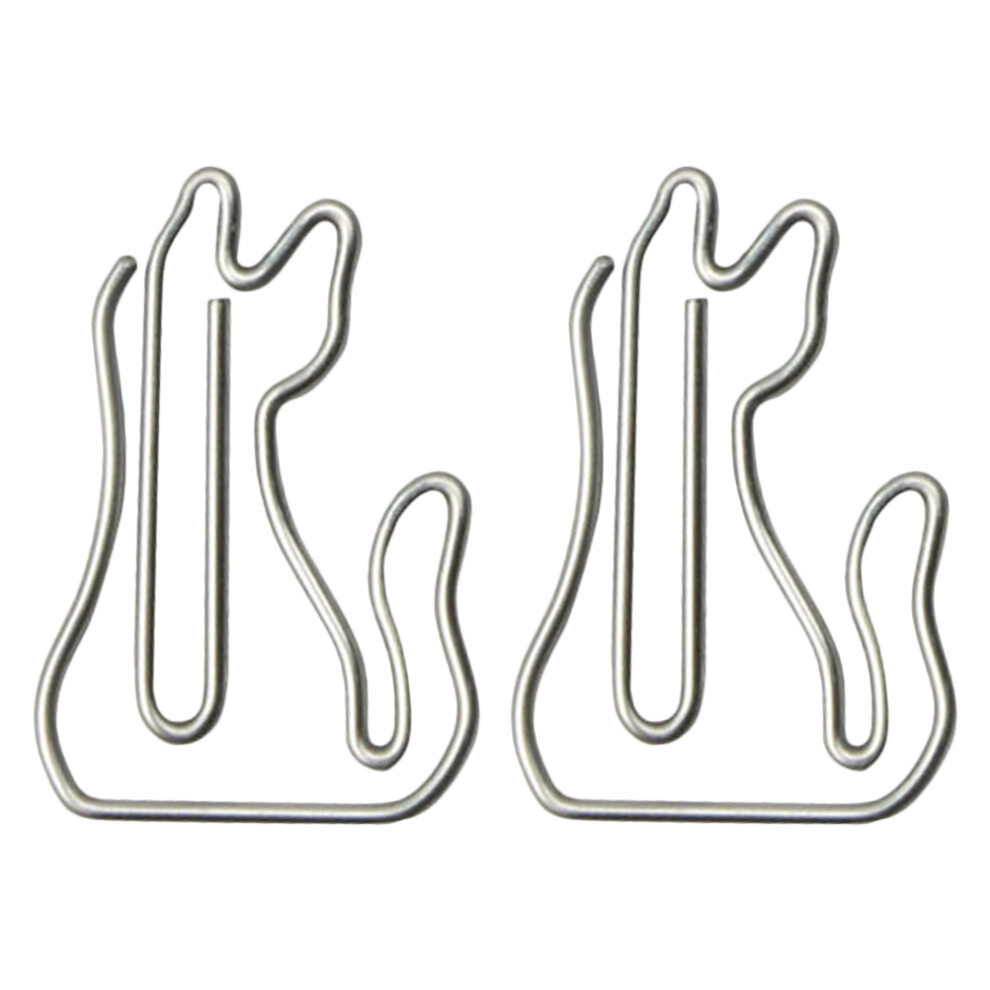 Photos - Other Furniture 100pcs creative file clamps cat shaped paper holder silver