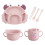 6 pcs children's dining set with plate, bowl, and cup 1