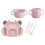 6 pcs children's dining set with plate, bowl, and cup 9