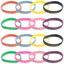 100 motiverende citaat siliconen armbanden gekleurde polsbandjes