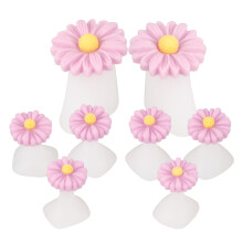daisy flower silicone toe separators for pedicures and nail art
