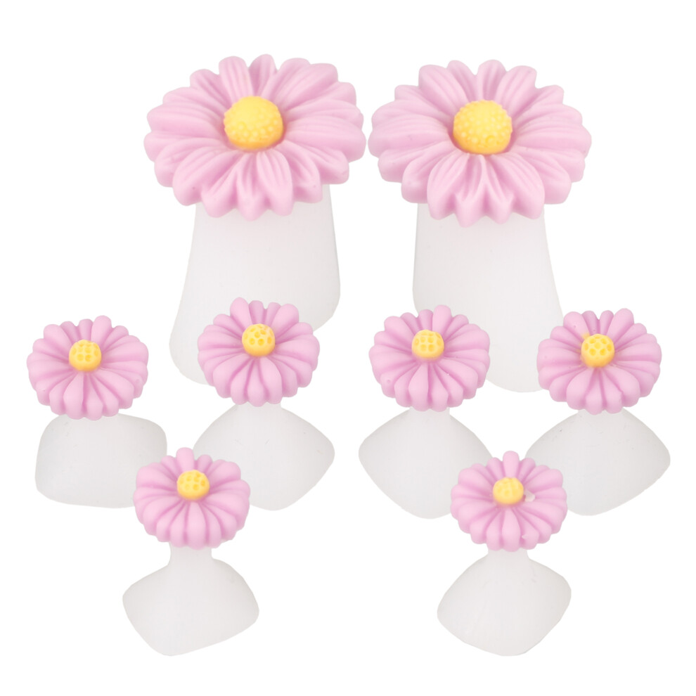 Solustre Daisy Flower Silicone Toe Separators For Pedicures And Nail Art