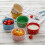4pcs dot printed ceramic pudding mousse bowls for dessert baking 4