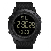 (black)Men Sport Watch Multifunction Military Sports Watch Waterproof Luminous LED Digital Kids Clock Big Dial Student Electronic Watch