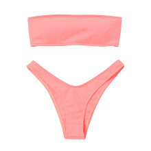 1Set Roze Bikini Set Vrouwelijke Zwemkleding Lichtgewicht Comfort