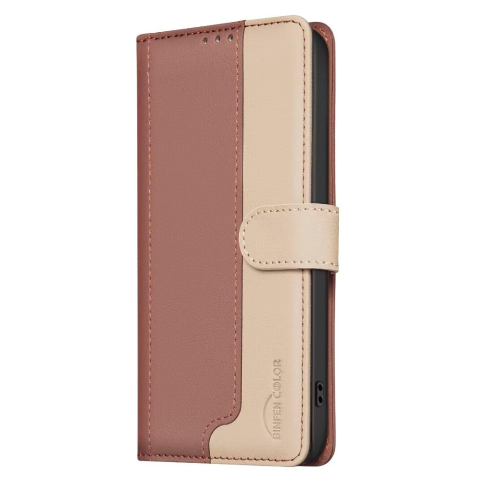 Case For Vivo Y29 4G Pu Leather Flip Wallet Magnetic Closure Stand Card Holder Slots Shockproof Protection Brown 9393856994298