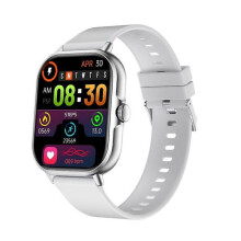 (Silver) Smart Watch Women Men Fitness Tracker Heart Rate Sleep Monitor Sport Watches
