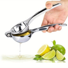 (silvery, 1pc) Stainless Steel Manual Lemon Juicer, Handheld Lemon Juicer with Handle, Fruit & Vegetable Juicer, Kitchen Fixture Accessories