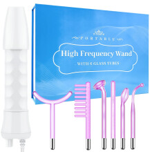 High Frequency Facial Massager 6 in 1 for Neck/Body/Hair/Face(Purple)