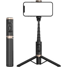 Portable Selfie Stick Tripod with Remote - Phone Tripod Stand for Video Recording(Black)