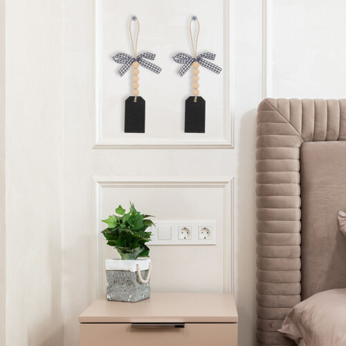 10 Pcs Hanging Chalkboard Labels Decorative Pendants Mini Black 2