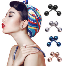 8- . 5 mm Kugelbarbell Set mit Schraubverschluss, 4 Farben