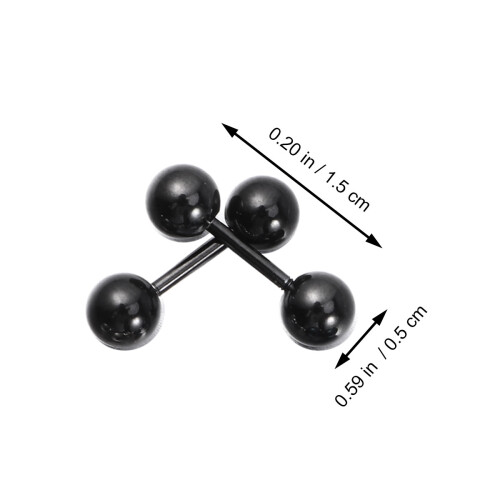 8- . 5 mm Kugelbarbell Set mit Schraubverschluss, 4 Farben 1