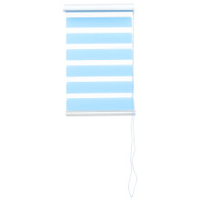No Drill Blind Sky-Blue Polyester Blackout for Home Window Decor