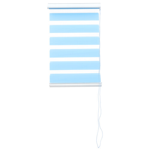 No Drill Blind Sky-Blue Polyester Blackout for Home Window Decor