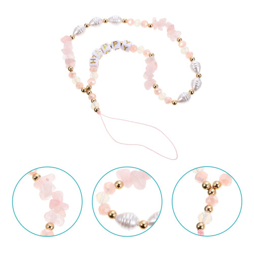 Pink Phone Lanyard Anti-Lost Wrist Strap Decor 2