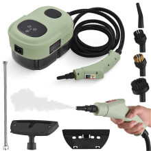 Pulitore a vapore multifunzionale da 2500 W, touch screen da 1000 ml, 21 x 14,5 cm